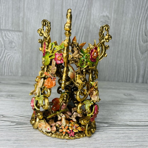RARE Kirks Folly Fairies Bunny Candle Holder Stand  Fairyland Fantasy Magical - Picture 2 of 16